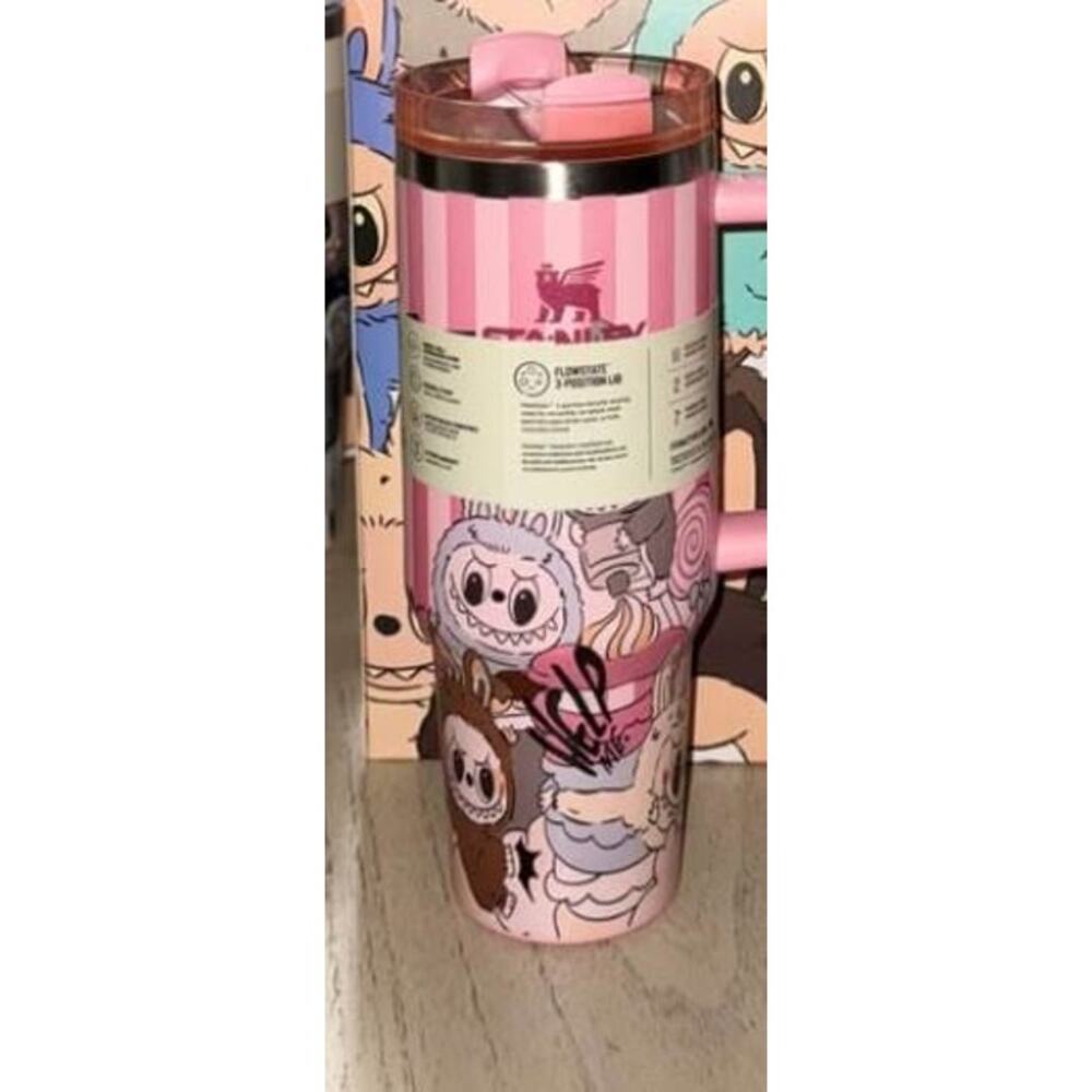 Stanley Labubu Pink 40oz Tumbler Cup Special Edition w/ Straw
